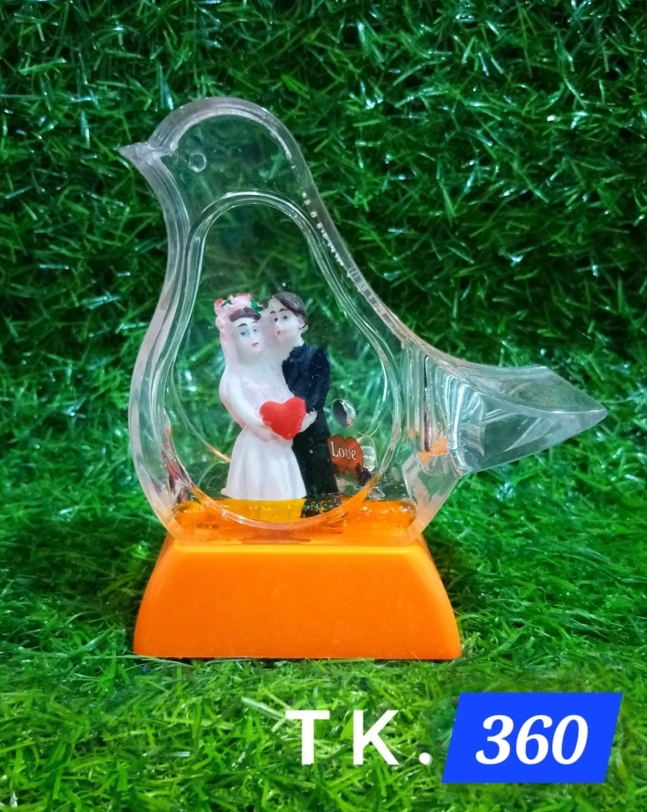 কাপল ফটো গ্লাস – পাখির ডিজাইন সহ স্টাইলিশ গিফট আইটেম